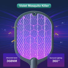 Load image into Gallery viewer, Smart Electric Insect Racket Swatter Zapper 3000V USB Rechargeable Summer Mosquito Lamp Bug Killer Trap Vertical Wall Held