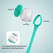 Load image into Gallery viewer, Electric Bath Brush Shower Cleaning Body Massage Brush Multifunctional Spinning Spa Brush Waterproof Long Handle Back Rubbing