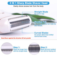 Load image into Gallery viewer, USB Rechargeable Lady Shaver Hair Removal Clipper Device
