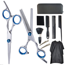 Load image into Gallery viewer, 11Pcs Hairdressing Scissors Set Professional Flat Scissors Thinning Scissors Hair Salon Children Home Hair Cutting Tools
