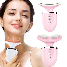 Load image into Gallery viewer, 2 Roller Face Massager Neck Beauty Device EMS LED Photon Therapy Skin Lifting Firming Reduce Double Chin Anti Wrinkle Skin Care