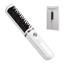 Load image into Gallery viewer, Hot Air Hair Dryer Brush, Multifunction Electric Hair Straightener Brush Negative Ion Fast Heat Curler Comb Styler Tools