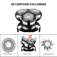 Load image into Gallery viewer, Electric Shaver Man Rechargeable Razor Shaving Knife Whisker Knife Household Portable Floating Three Tip Water Wash