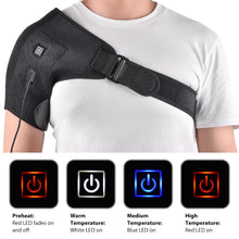 Load image into Gallery viewer, Electric Heat Therapy Adjustable Shoulder Brace Back Support Belt