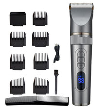 Load image into Gallery viewer, Hair Clipper Professional Electric Trimmer for Men with LED Screen Washable Rechargeable Shaving Hair Trimmer Beard Trimmer