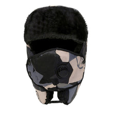 Load image into Gallery viewer, Men Trapper Hat Ski Cap Ushanka Russian Cossack Faux Fur Earflap Warm Winter Camouflage Bomber Hats Women Earflap Bonnet