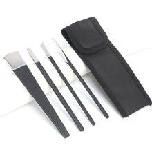 Load image into Gallery viewer, 4Pcs/Set Black Stainless Steel Pedicure Knife Professional