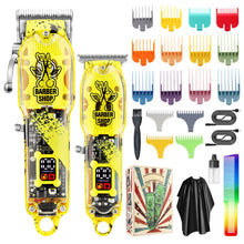 Load image into Gallery viewer, New Electric Hair Clippers Cordless Hair Trimmer Haircut Kit 16 Guide Combs Hair Trimming Styling Grooming Kit Barber Tooljavascript: