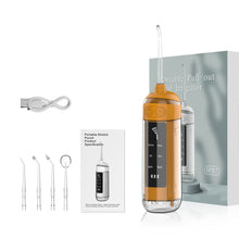 Load image into Gallery viewer, Pull-out Water Dental Flosser Oral Irrigator Rechargeable 180ML Tank Large Screen Portable Water Jet Floss Pick 6speed for Teeth
