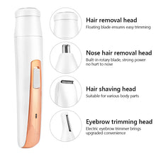 Load image into Gallery viewer, Electric Eyebrow Trimmer USB Rechargeable 4 In 1 Clipper