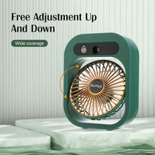Load image into Gallery viewer, Portable Mist Fan USB Rechargeable Battery Desktop Air Conditioning Water Spray Humidifier Moisturizing Cooling Fan 3 Speeds