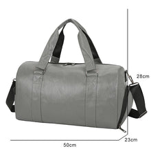 Load image into Gallery viewer, Large Capacity Retro PU Leather Dry Wet Travel Duffel Bag