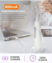 Load image into Gallery viewer, Electric Oral Dental Irrigator Water jet Flosser USB Portable Dental Water Flossing Irrigation IPX7 Teeth Whitening 220ML 4 Tips