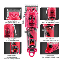 Load image into Gallery viewer, New Electric Hair Clippers Cordless Hair Trimmer Haircut Kit 16 Guide Combs Hair Trimming Styling Grooming Kit Barber Tooljavascript: