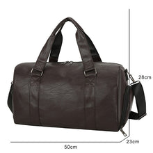 Load image into Gallery viewer, Large Capacity Retro PU Leather Dry Wet Travel Duffel Bag