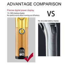 Load image into Gallery viewer, Professional Hair Trimmer Gold Clipper For Men Rechargeable Barber Cordless Hair Cutting T Machine Hair Styling Beard Trimmer