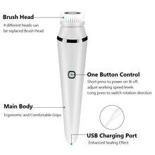 Load image into Gallery viewer, Electric 4 in1 Face Cleansing Brush Sonic Blackhead