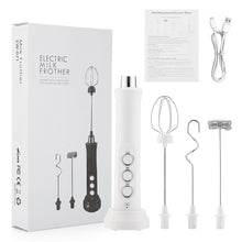 Load image into Gallery viewer, Milk Frother Electric Milk Foamer Coffee Mixer Blender USB Rechargable Maker Mini Blender 3 Heads Kitchen Foam Machine Blower