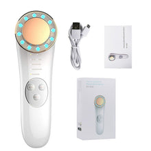 Load image into Gallery viewer, 7 In 1 Face Lifting Machine EMS Micro Current Galvanic Facial Massager Face Tightening Device Red and Blue Light Skin Care Tools