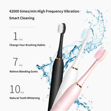 Load image into Gallery viewer, Ultrasonic Electric Toothbrush Rechargeable USB for Adults 6 Modes