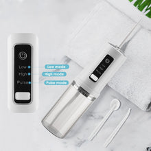 Load image into Gallery viewer, Electric Oral Irrigator Foldable Dental Water Jet Flosser USB 3 Mode Portable Water Jet Floss Tooth Pick Waterproof 230ml 4 Tips