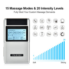 Load image into Gallery viewer, 15 Mode Electric Tens Muscle Stimulator Ems Acupuncture Body Massage Digital Therapy Machine Body Care Massage