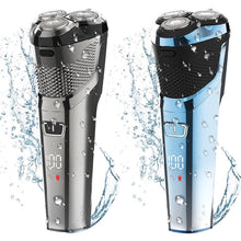 Load image into Gallery viewer, Cordless Wet Dry Electric Shaver for Men Beard Electric Razor Facial Powerful Rotary Shaving Machine Rechargeable