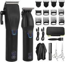 Load image into Gallery viewer, 2-pcs/Set Professional Hair Clipper For Men Barber Cordless Electric Trimmer