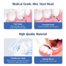 Load image into Gallery viewer, Dental Tartar Cleaner Electric Toothbrush Whitening Teeth Whitener Calculus Remover 5pcs Tooth Brush heads 2pcs Scaler Oral Kit