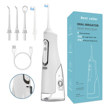 Load image into Gallery viewer, 310ML Water Flosser Dental Oral Irrigator USB Charger 4 Mode Portable Water Jet Floss Tooth Pick Waterproof Teeth Cleaner 4 Tips