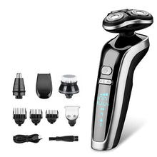 Load image into Gallery viewer, 5 In 1 USB Rechargeable Men's Beard Trimmer Waterproof 4D Head Dry Wet