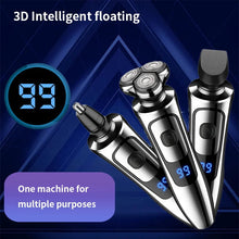 Load image into Gallery viewer, Electric Shaver Man Rechargeable Razor Shaving Knife Whisker Knife Household Portable Floating Three Tip Water Wash