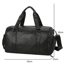Load image into Gallery viewer, Large Capacity Retro PU Leather Dry Wet Travel Duffel Bag