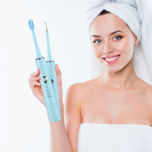 Load image into Gallery viewer, Dental Tartar Cleaner Electric Toothbrush Whitening Teeth Whitener Calculus Remover 5pcs Tooth Brush heads 2pcs Scaler Oral Kit