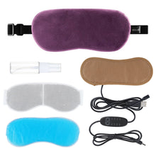 Load image into Gallery viewer, Heated Eye Mask Cold & Warm Eye Compress Aroma Therapy Dry Eyes Dark Circles Eye Bags Stye Headache Reliever Sleep Aid