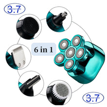 Load image into Gallery viewer, Electric Shaver Razor for Men Bald Head Shaving Machine Beard Hair Trimmer Rechargeable LED Display IPX6 Waterproof 6 In 1 Kit