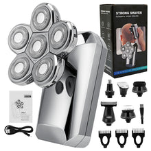Load image into Gallery viewer, 6 In 1 Men 4D Electric Shaver Rechargeable 6 Floating Heads