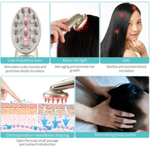 Load image into Gallery viewer, Electric Laser Hair Growth Comb Anti Hair Loss Massage Therapy Infrared RF Red Light EMS Vibration Massager Hair Brush Hair Care