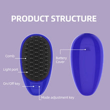 Load image into Gallery viewer, Anti Hair Electric Massage Comb Home Red&Blue Light Hair Growth Fluid Guider Comb Microcurrent Vibration Scalp Repair Massager