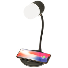 Load image into Gallery viewer, 3 IN 1 Desk Lamp With Qi Wireless Charger Bluetooth Speaker