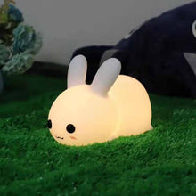 Load image into Gallery viewer, Rabbit LED Night Light Silicone Animal Cartoon Dimmable Lamp