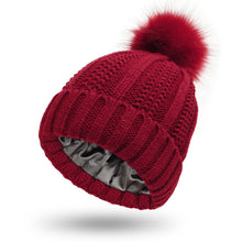 Load image into Gallery viewer, Fashion Stretchy Satin Lined Skull Knit Hats Beanie Hat