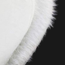 Load image into Gallery viewer, White Christmas Tree Skirt Plush Faux Fur Xmas Tree Carpet