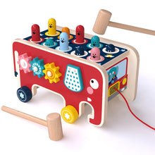 Load image into Gallery viewer, Toddlers Kids Wooden Pounding Bench Animal Bus Toys