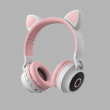 Load image into Gallery viewer, LED Light Cat Ear Headphones Wireless Bluetooth 5.0 Headset