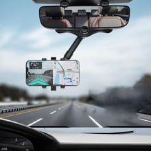 Load image into Gallery viewer, Rotatable Retractable Rearview Mirror Phone Holder For Car