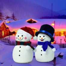 Load image into Gallery viewer, Christmas Snowman Music Night Light Rechargeable Portable