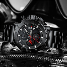 Load image into Gallery viewer, Solid Stainless Steel Band Oversized Dial Watch
