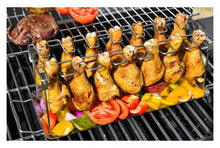 Load image into Gallery viewer, Portable Grilling Basket Mesh Clip 14 Slot Stainless Steel