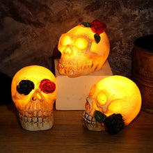 Load image into Gallery viewer, Skull Lamp Resin Ghost Skeleton Head LED Electronic Candle Light